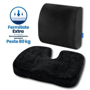 Imagine Set perna de sezut Suporto Extra coccis si perna lombara slim negru