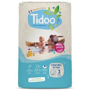 Imagine Scutece de baie T3(4-9kg) ECO hipoalergenice, marimea 3 Tidoo 12 bucati