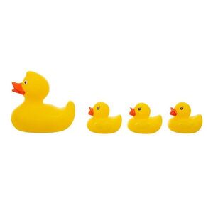 Imagine Set 4 ratuste de baie pentru copii Akuku Duck toy, forme rotunjite, fara BPA