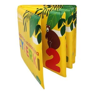 Imagine Carticica moale de baie Akuku Digits cu 10 pagini colorate si chitaitoare, materiale sigure, varsta recomandata peste 6 luni