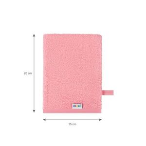 Imagine Manusa de baie pentru bebelusi Akuku Pink din bumbac moale, dimensiune 15x20 cm