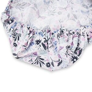 Imagine Cearceaf pentru saltea landou copii Kerstin Fluturasi pastel 80 x 38cm, din bumbac 100, cu elastic roata