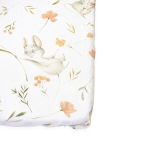 Imagine Cearceaf pentru patut copii Kerstin Fairytale Mouse 90x40 cm cu elastic roata, material 100 bumbac