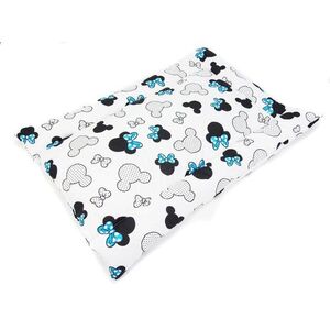 Imagine Saltea pentru masuta de infasat bebe Kerstin Mickey Blue, cu umplutura din silicon, invelis 100 bumbac, dimensiune 50 x 70 cm