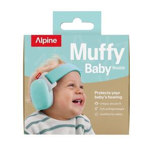 Imagine Casti antifonice pentru bebelusi si copii pana la 4 ani, ofera protectie auditiva, SNR 24, Alpine Muffy Fresh Aqua