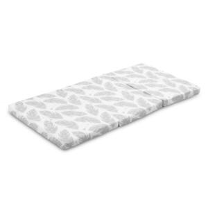 Imagine Saltea pliabila pentru patut copii Sensillo Feathers 120x60x5 cm, husa detasabila din bumbac, compatibila cu patuturi clasice si pliabile