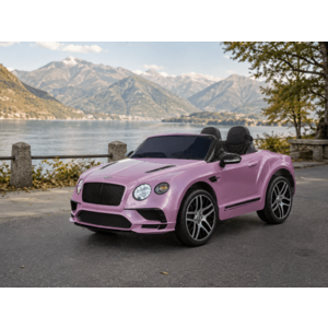 Imagine Masinuta electrica pentru copii Bentley Continental Roz Metalizat, 12V, telecomanda 2.4G, sa piele neagra, usi functionale