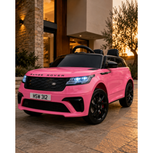 Imagine Masinuta electrica pentru copii Range Rover Velar Roz, 12V, telecomanda 2.4G, sa piele, centura 5 puncte