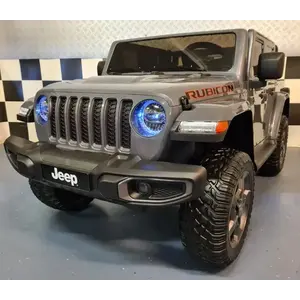 Imagine Jeep electric pentru copii Gladiator Rubicon Gri, 12V, licenta oficiala, 2 locuri, usi functionale