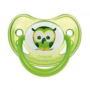 Imagine Suzeta Night Dreams cu inel fosforescent si tetina ortodontica din silicon 18 luni + verde