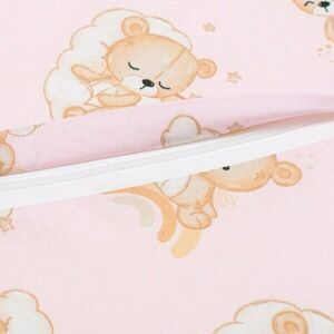 Imagine Pernuta inaltator New Baby Bear Pink din spuma poliuretanica, husa detasabila din bumbac, grosime 8 cm