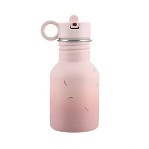 Imagine Sticla din otel inoxidabil cu pai retractabil pentru copii KikkaBoo Flora Blush capacitate 350ml, fara BPA, protectie anti-scurgere