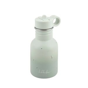 Imagine Sticla din otel inoxidabil cu pai retractabil pentru copii KikkaBoo Flora Sage capacitate 350ml, fara BPA, protectie anti-scurgere