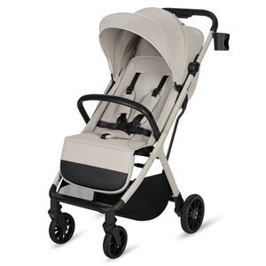 Imagine Carucior sport pentru copii Lionelo Cloe Plus Bej cu accesorii, cadru din aluminiu, pana la 22 kg, usor, pliere compacta pentru avion, cu o singura mana, ideal pentru toate tipurile de suprafete, 6 luni+