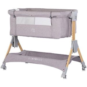 Imagine Patut co-sleeper pliabil Chipolino SleepNFold Platinum cu inaltime reglabila, pozitie anti-reflux, functie de leganare, salteluta de infasat, plasa anti-insecte, roti cu frana