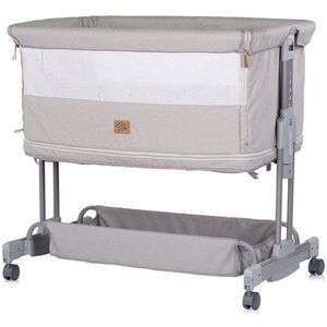 Imagine Patut co-sleeper si tarc Chipolino Zen Platinum cu laterala pliabila, intrare laterala, roti blocabile, inaltime ajustabila, pozitie anti-reflux, plasa anti-insecte