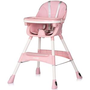 Imagine Scaun de masa Chipolino Avocado Powder Pink cu tava reglabila, jucarie detasabila, cotiere si suport pentru picioare