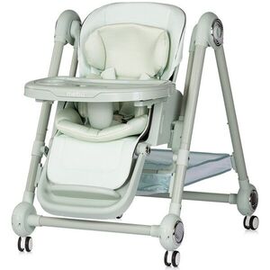 Imagine Scaun de masa 2 in 1 Chipolino Melba Matcha reglabil, transformabil, roti cu frana, pliere compacta