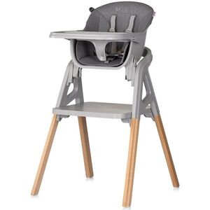 Imagine Scaun de masa 4 in 1 Chipolino Multi Charcoal transformabil, reglabil, picioare elegante din lemn