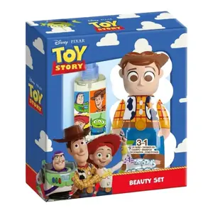 Imagine Set de baie pentru baieti Toy Story Woody cu gel de dus, sampon si balsam 3 in 1 Disney Pixar 300 ml si apa de toaleta 100 ml
