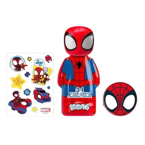 Imagine Set de baie pentru baieti Spidey and His Amazing Friends cu gel de dus 3 in 1 Marvel 300 ml, bomba de baie 100 g si tatuaje