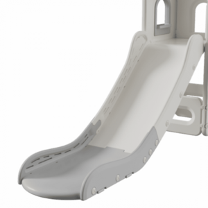 Imagine Spatiu de joaca pentru copii Nichiduta Garden Sky Bear 3 GreyWhite, cu tobogan ergonomic, scari antiderapante, tunel de trecere, inel de baschet, zona de observare cu telescop integrat, dimensiune 155 x 98 x 135 cm