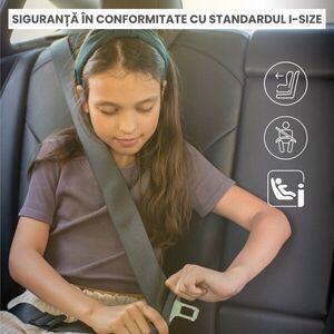 Imagine Inaltator auto copii Caretero Jaguar I-Size Graphit 125-150 cm, fixare cu isofix, husa detasabila