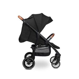 Imagine Carucior pentru copii Caretero Elma Black 0-4 ani, spatar reglabil, roti EVA, copertina extensibila, maner parental reglabil, husa de ploaie si saculet iarna incluse