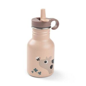 Imagine Sticla din inox pentru copii Done by Deer Tiny Farm Roz Pudra 350 ml