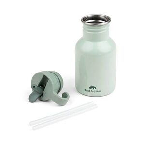 Imagine Sticla metalica cu pai Done by Deer Croco Green 350 ml