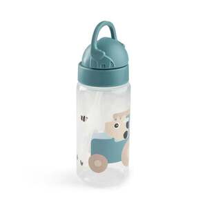 Imagine Sticla cu pai pentru copii Done by Deer Tiny Farm Albastru 350 ml