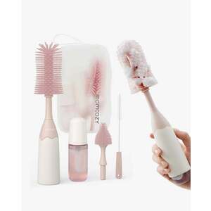 Imagine Set curatare biberoane Momcozy cu spuma 360 Push-Press Pink