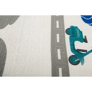 Imagine Covoras pliabil multifunctional pentru copii Toyz Fomee Street 200x150x1cm cu 2 fete, din spuma, cifre si litere 3D, fara substante nocive, antiderapant, izolator termic, geanta transport inclusa