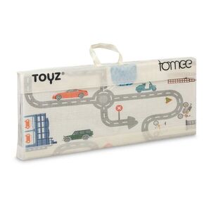 Imagine Covoras pliabil multifunctional pentru copii Toyz Fomee Street 200x180x1cm cu 2 fete, din spuma, cifre si litere 3D, fara substante nocive, antiderapant, izolator termic, geanta transport inclusa