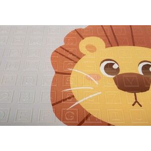 Imagine Covoras pliabil multifunctional pentru copii Toyz Fomee Lion 200x180x1cm cu 2 fete, din spuma, cifre si litere 3D, fara substante nocive, antiderapant, izolator termic, geanta transport inclusa