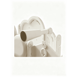 Imagine Spatiu de joaca pentru copii Nichiduta Garden Sky Bear 6 PinkWhite, cu tobogan, leagan, scara si manere de sustinere, zona de observare cu telescop integrat