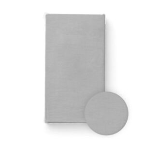 Imagine Cearceaf cu elastic pentru patut copii Bocioland Dark Grey 120x60 cm, din 100 bumbac jersey, 0 luni+