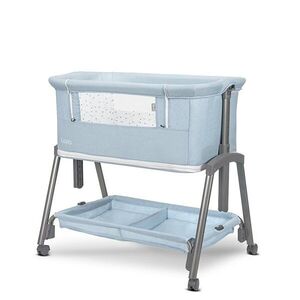 Imagine Patut co-sleeper 2 in 1 Lorelli Layla Blue cu latura pliabila, reglabil pe inaltime, sistem anti-reflux