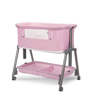 Imagine Patut co-sleeper 2 in 1 Lorelli Layla Pink cu latura pliabila, reglabil pe inaltime, sistem anti-reflux