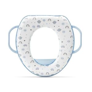 Imagine Reductor moale pentru toaleta Lorelli Planets Blue cu manere laterale si protectie anti-stropire