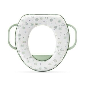Imagine Reductor moale pentru toaleta Lorelli Planets Green cu manere laterale si protectie anti-stropire