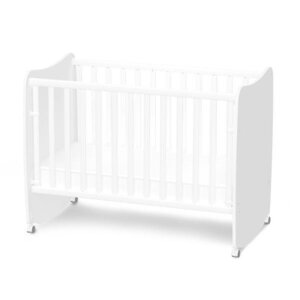 Imagine Patut pentru copii Lorelli Stars White 120x60 cm, functie de leganare, transformabil in casuta