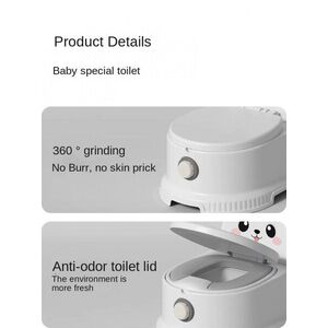 Imagine Olita muzicala pentru copii Little Mom Pink, model educativ, adaptor moale din spuma PU, design ergonomic cu margini rotunjite, capac rabatabil, vas colector detasabil
