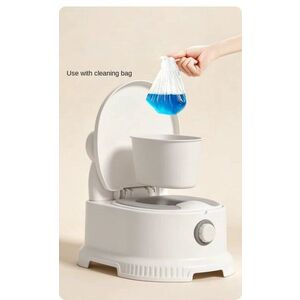 Imagine Olita muzicala pentru copii Little Mom Grey, model educativ, adaptor moale din spuma PU, design ergonomic cu margini rotunjite, capac rabatabil, vas colector detasabil