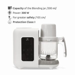 Imagine Robot multifunctional pentru prepararea hranei bebelusului, Healthy Baby Chef 7 in 1, gatire la abur, blender, incalzire, sterilizare, 300 W