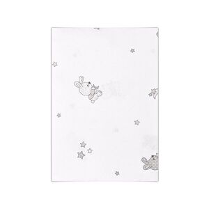 Imagine Cearceaf bumbac ranforce 100 x 150 cm Little Rabbits Grey