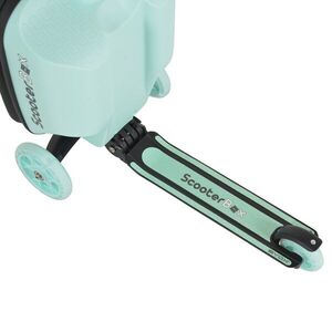 Imagine Trotineta multifunctionala 2in1 pentru copii Byox ScooterBox Mint cu geanta depozitare incorporata, inaltime reglabila, lumini, greutate maxim admisa 50 kg