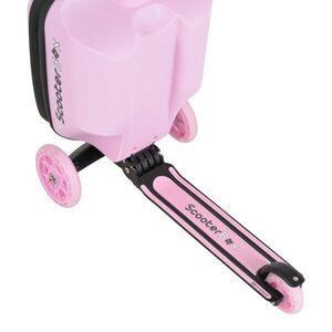 Imagine Trotineta multifunctionala 2in1 pentru copii Byox ScooterBox Pink cu geanta depozitare incorporata, inaltime reglabila, lumini, greutate maxim admisa 50 kg