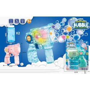 Imagine Pistol transparent cu lumina pentru baloane de sapun