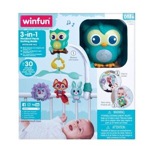 Imagine Carusel muzical 3 in 1 pentru patut Winfun Prietenii padurii